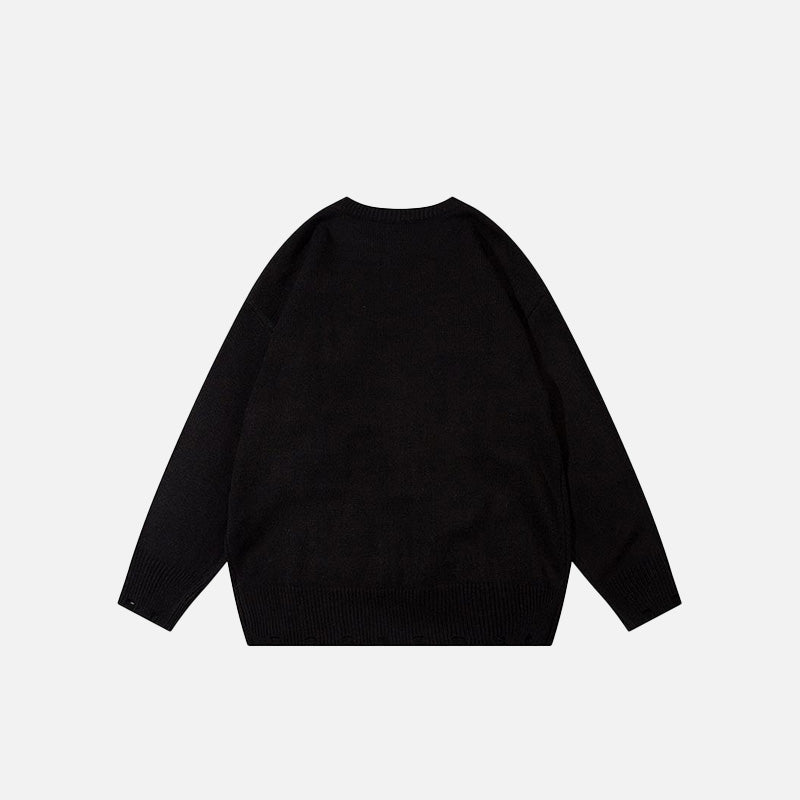Stitched Star Loose Sweater