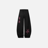Breathable Striped Loose Fit Sport Sweatpants