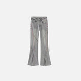 Y2K Lace-Up Flared Jeans