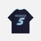 Y2K Letter Graphic Print Patchwork T-Shirt