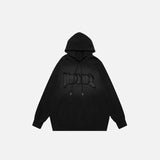 Letter Embroidery Oversized Hoodie