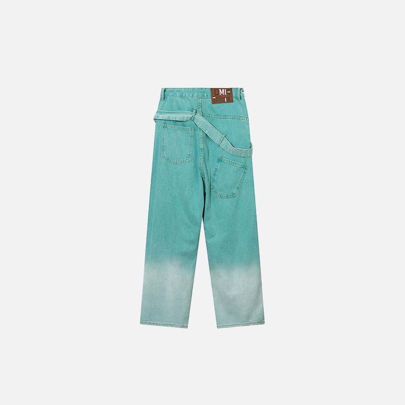Green High-waist Baggy Jeans