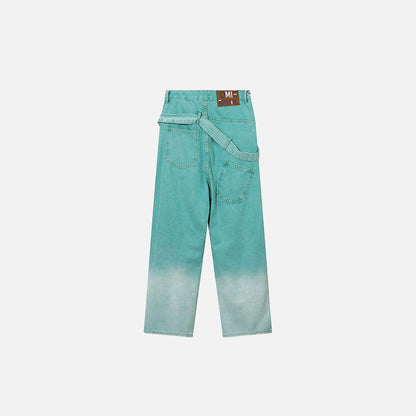 Green High-waist Baggy Jeans