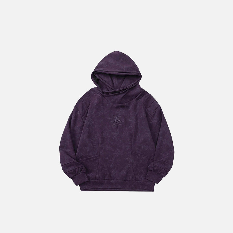 Double-hooded Embroidery Gothic Hoodie