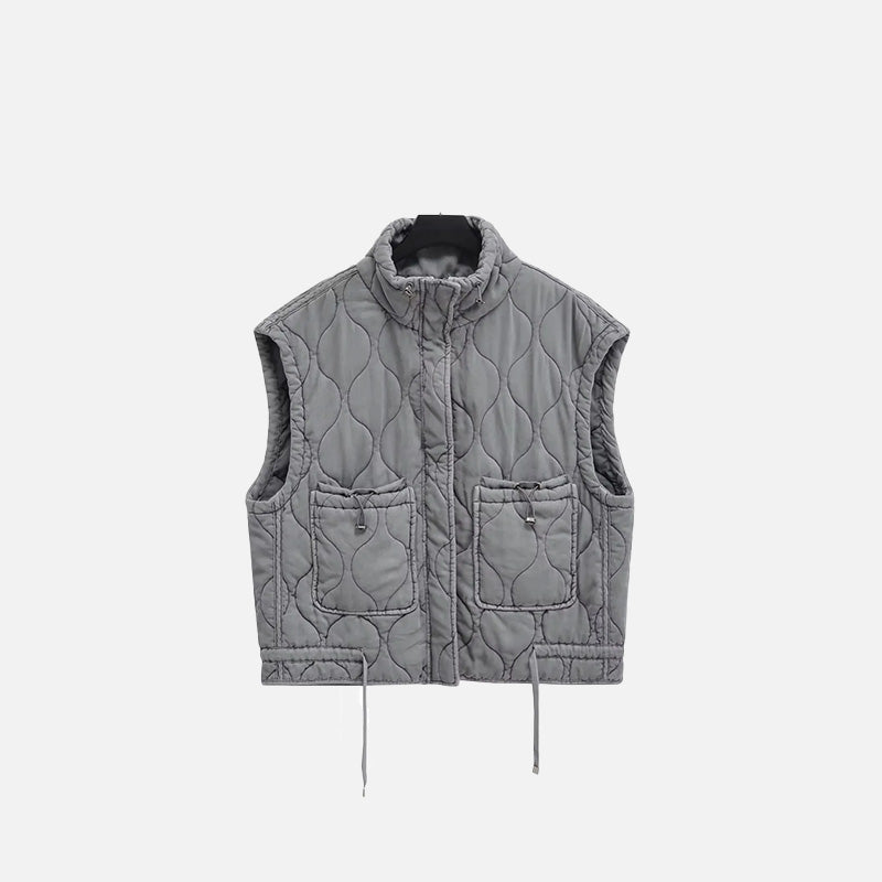 Women's Zip-up Vest Padded Jacket