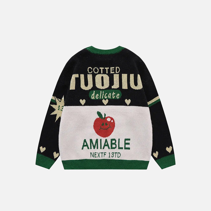 Vintage Apple Print Sweater