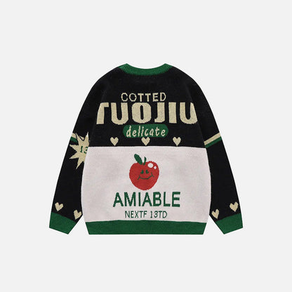 Vintage Apple Print Sweater
