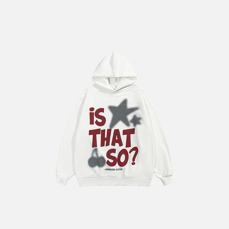 Vintage Star Graphic Letter Print Hoodie