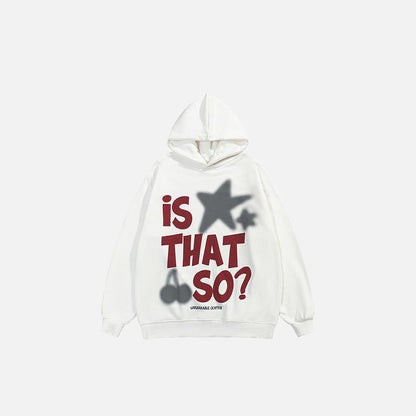 Vintage Star Graphic Letter Print Hoodie
