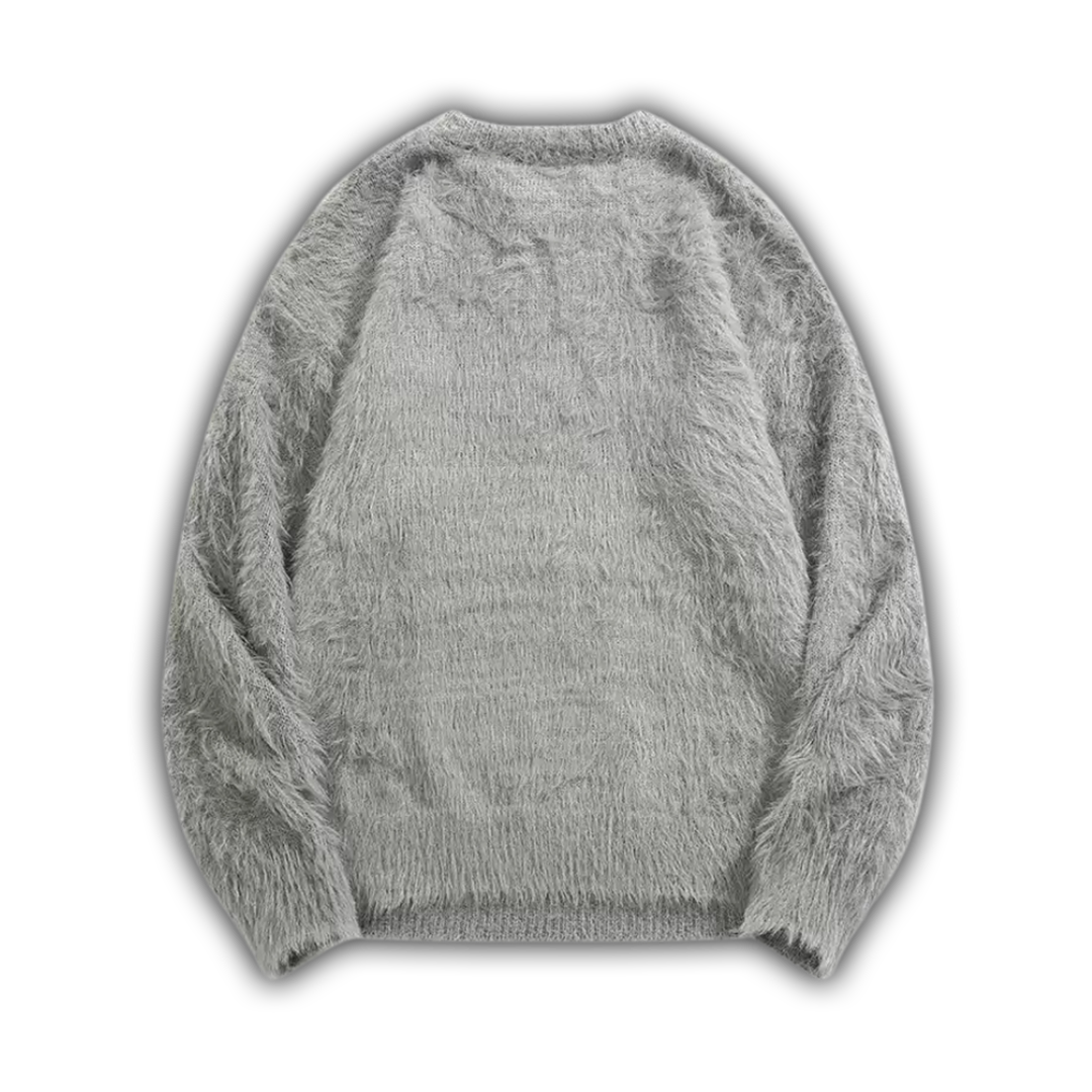 Varsity Fur Knit Grey