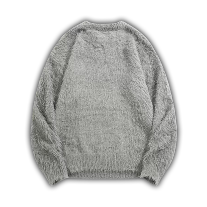 Varsity Fur Knit Grey