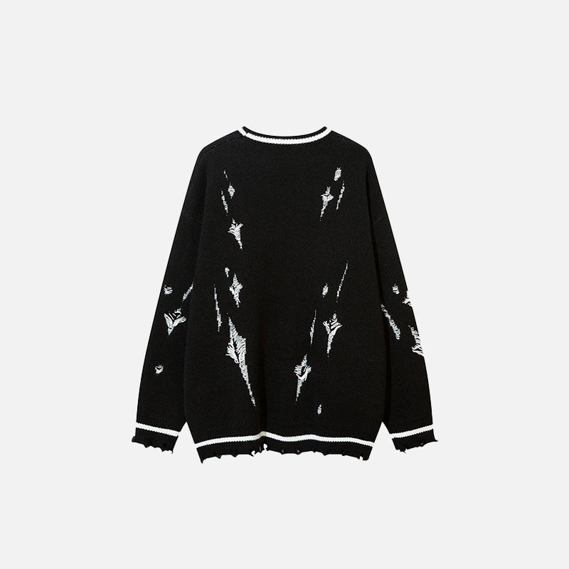 Loose Knitted Star Oversized Sweater