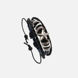 Y2K Star-Studded Leather Bracelet
