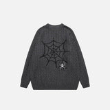 Spider Web Graphic Print Sweater