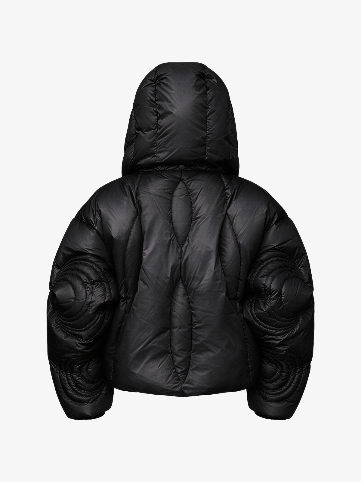 Sculpted Quilted Oversized-Hood Padded Coat