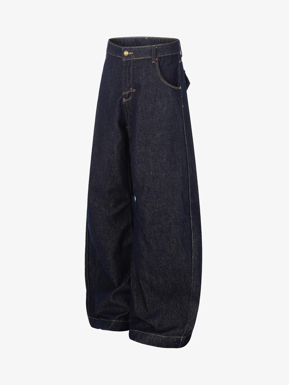 Raw Denim Straight-Leg Jeans; Blue / S, Blue / M, Blue / L, Blue / XL, Blue / 2XL