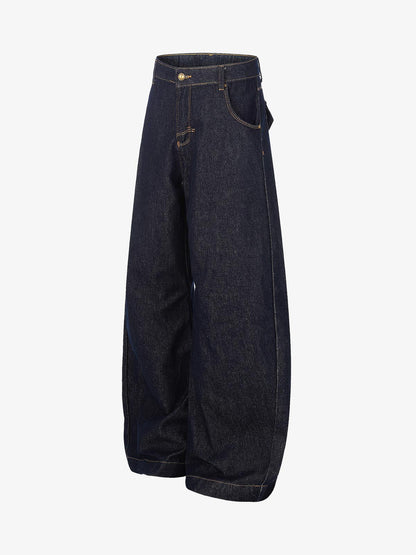 Raw Denim Straight-Leg Jeans; Blue / S, Blue / M, Blue / L, Blue / XL, Blue / 2XL