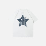 Denim Letter Star T-shirts