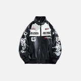 Trendy Streetwear Hip Hop Faux Leather Motorcycle Jacket