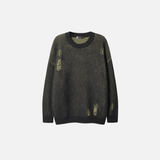 Y2K Grunge Knitted Stripe Ribbed Sweater