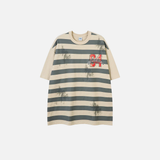 Investment Piece Striped Short Sleeve Cotton T-Shirt
