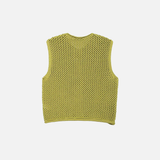 Fashionable American V-Neck Sleeveless Knit Cardigan