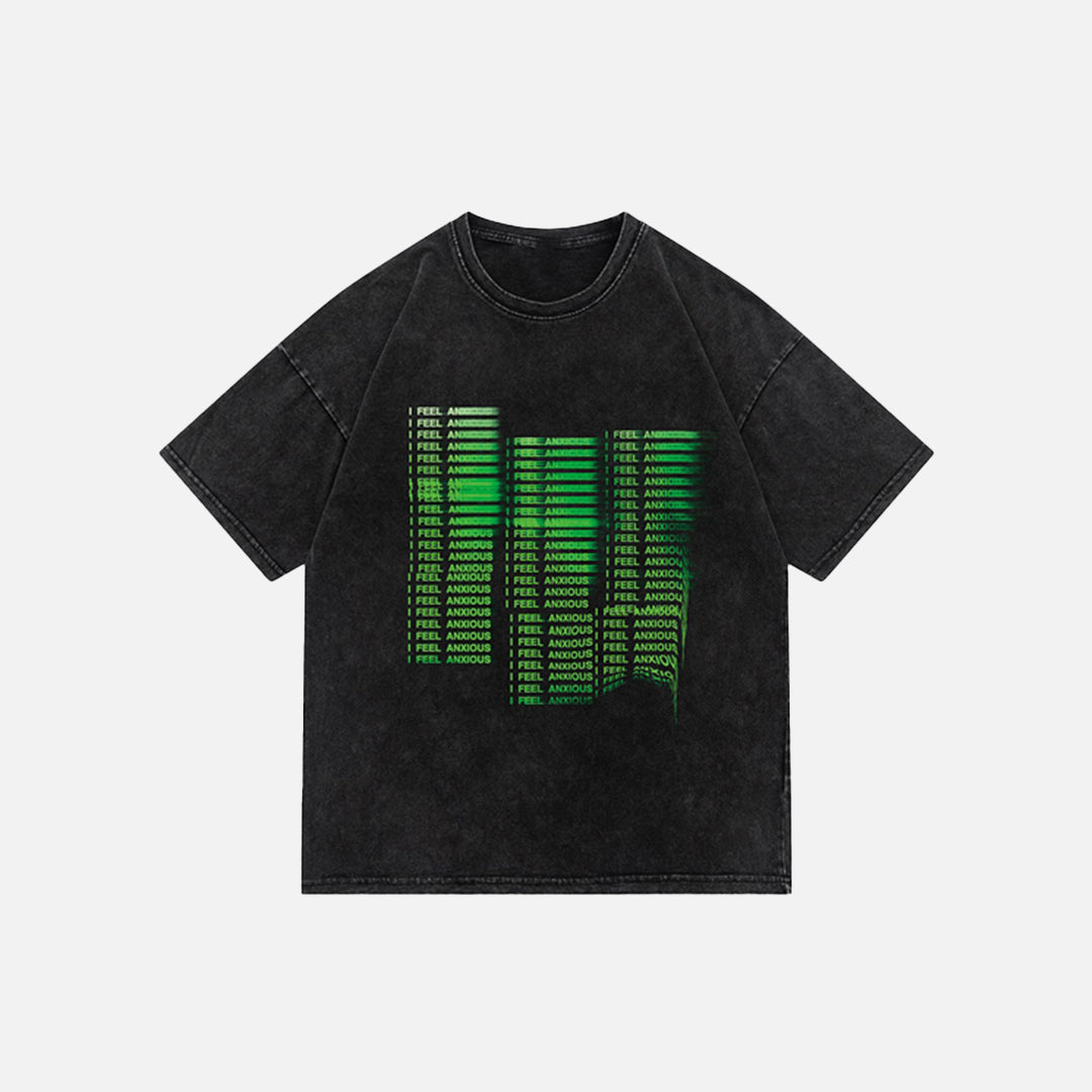 "I Feel Anxious" Washed T-shirt