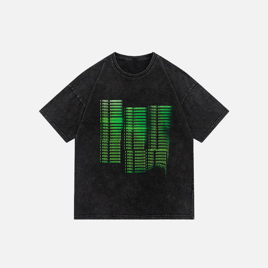 "I Feel Anxious" Washed T-shirt