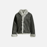Breathable Single Breasted Faux Fur Jacket