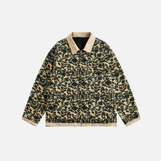 Autumn Versatile Camouflage Zipper Fly Jacket