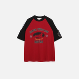 Durable Retro Patchwork Casual Cotton T-Shirt