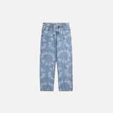 Letter Pattern Light Wash Jeans