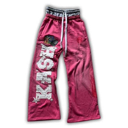 KASH Patch Sweatpants Pink