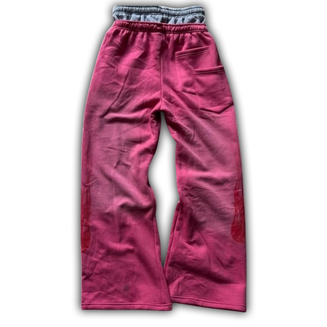 KASH Patch Sweatpants Pink