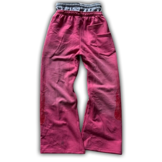 KASH Patch Sweatpants Pink