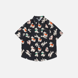 Streetwear Vibrant Cartoon Dog Cute Beach Shirt