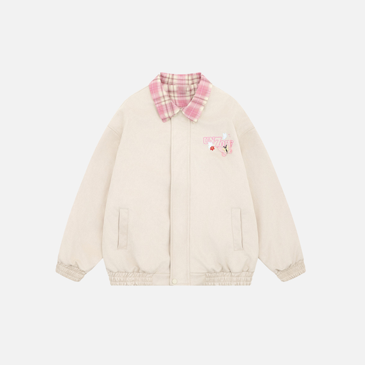 Y2K Butterfly Print Bloom Embroidered Casual Jacket