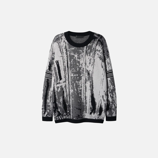 Shadow Knitted Grunge Hip Hop Sweater