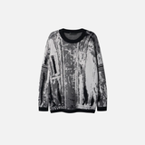 Shadow Knitted Grunge Hip Hop Sweater