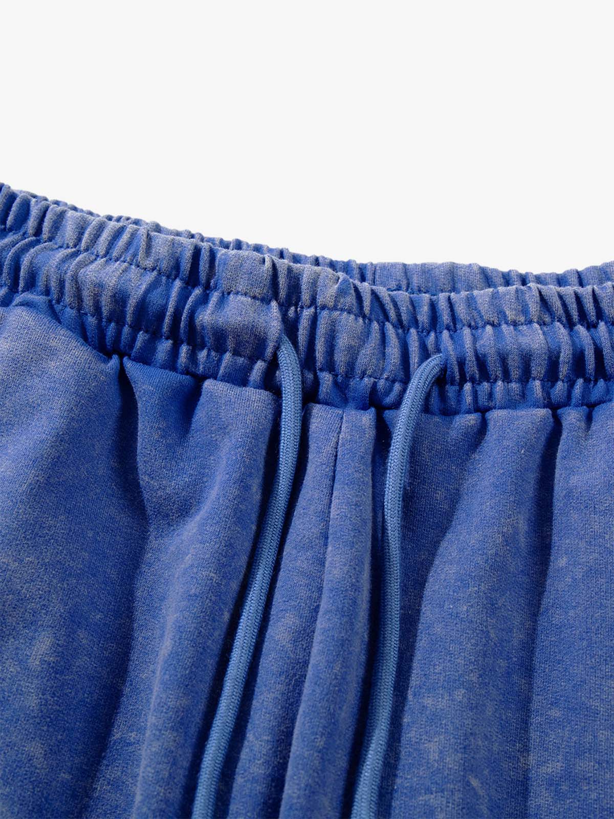Distressed Thorn Rhinestone Shorts; Blue / S, Blue / M, Blue / L, Blue / XL, Blue / 2XL