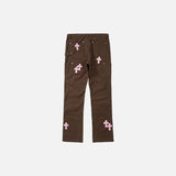 Pink Cross Straight-leg Gothic Pants