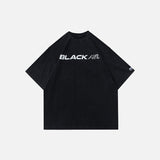 Finger Print Graphic Oversized T-shirt