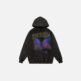 Washed Graphic Oversize Hip Hop Hoodie