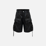 Versatile Multi-Pocket Black Tactical Cargo Short