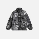 Minimalist Graffiti Printed Loose Hip Hop Jacket