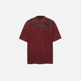 Streetwear Dirty Wash Letter Print Crew T-Shirt