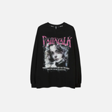 Gothic Dark Style Portrait Graphic Long-Sleeve T-Shirt