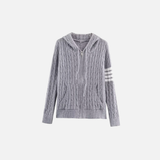 Effortless Slim Fit Zipper Hooded Cardigan