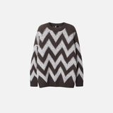 Streetwear Diamond Argyle Striped Knitted Sweater