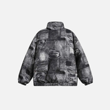Minimalist Graffiti Printed Loose Hip Hop Jacket